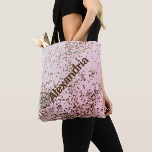 Confetti auf rosa Personalisierte Tasche