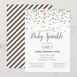 Confetti Baby Sprinkle Einladung - Babydusche