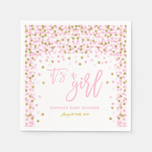 Confetti-Babyparty-Servietten-Rosa-GoldBabyparty Serviette