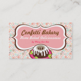 Confetti-Bäckerei-Visitenkarten Visitenkarte
