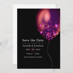 Confetti Balloon Wedding Save The Date