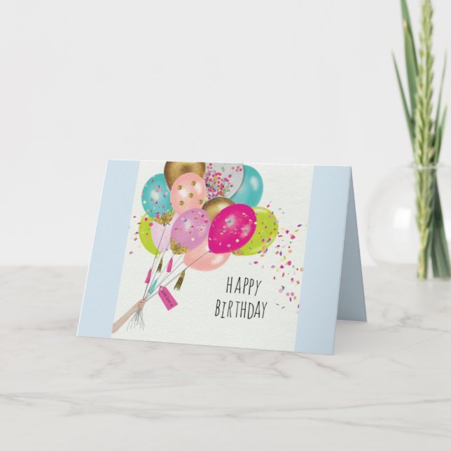 Confetti Birthday Card Karte (Vorderseite)