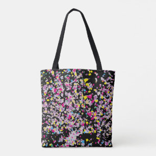 Confetti Black Tote Bag Tasche