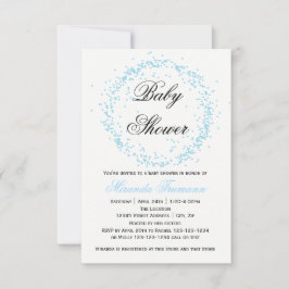 Confetti Bleu - Invitation Baby shower 3x5