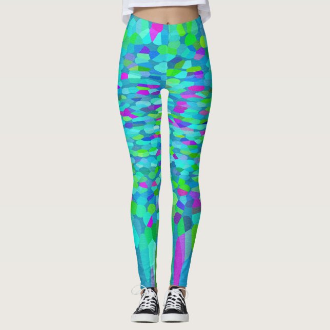 Confetti Blues Fringe Leggings (Vorderseite)