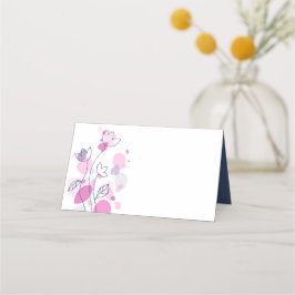 Confetti Blume Marine Rosa Hochzeit Platzkarten