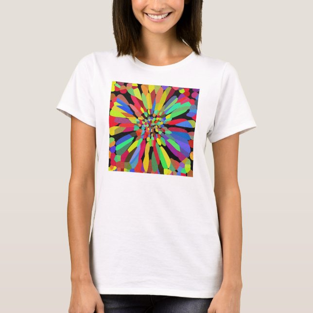 Confetti-Blume T-Shirt (Vorderseite)