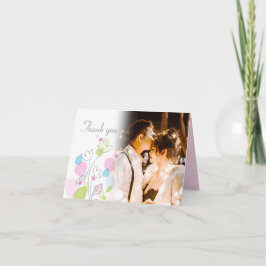 Confetti Blütenhochzeit Foto Dankeschön Karte