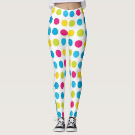 Confetti Celebration: Multi-Color Polka Dot Leggin Leggings