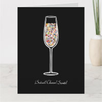 Confetti Champagne Glass Celebration Card