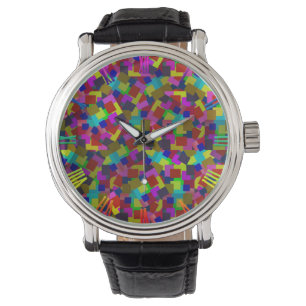 Confetti Chaos: Ein Burst des farbenfrohen Papiers Armbanduhr