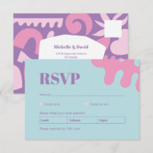 Confetti Collage RSVP-Karte
