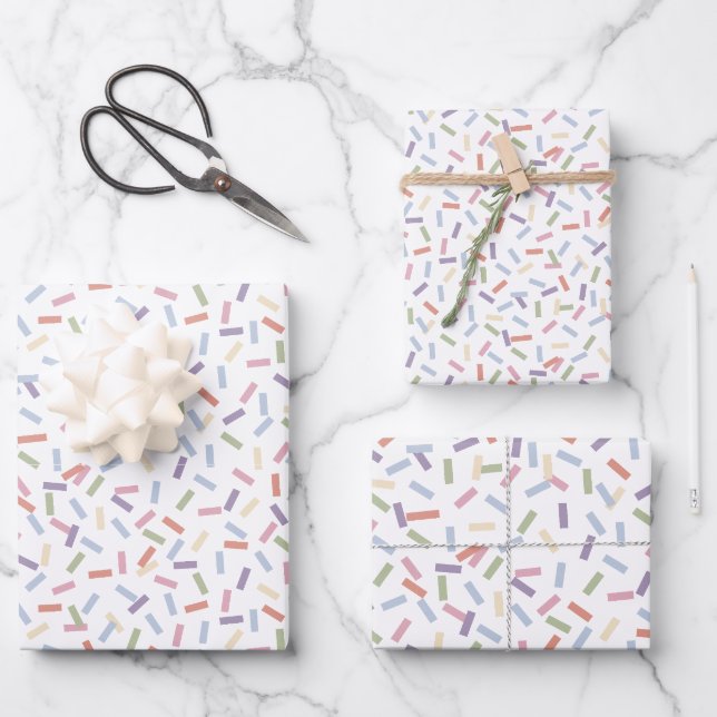 Confetti Contemporary (Sprinkles) Geschenkpapier Set (Vorderseite)