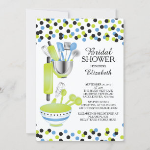 Confetti Cuisine moderne Invitations de douche nup