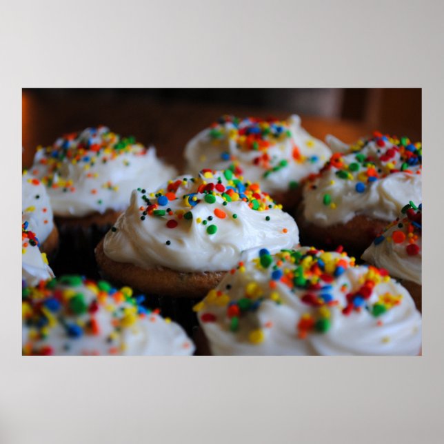 Confetti Cupcakes Print Poster (Vorne)