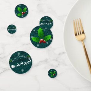 Confetti de table à bascule et rennes Père Noël tu