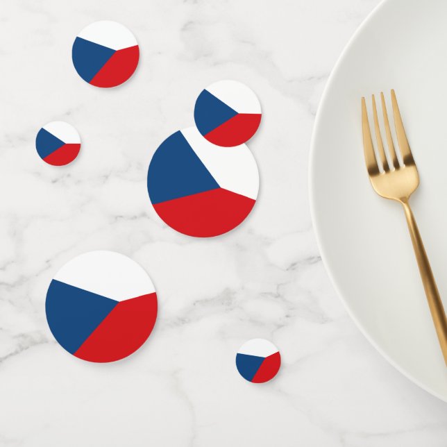 Confetti de table avec le drapeau de Czechia (Groupe)