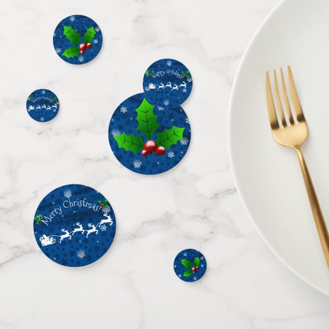 Confetti de table en duvet et rennes de Père Noël  (Groupe)