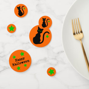 Confetti d'Halloween Chat Noir