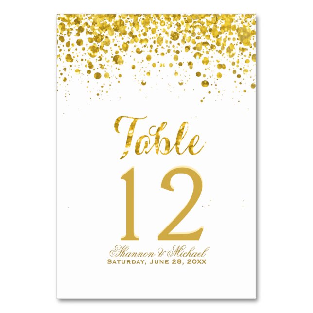 Confetti d'or | Carte de table (Par défaut)
