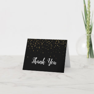 Confetti d'or sur Carte de remerciements Fiançaill