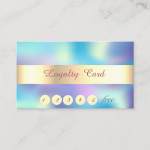 Confetti doré chic, carte de fidélité holographiqu