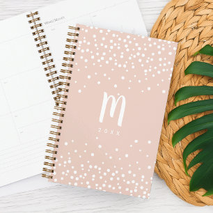Confetti Dots Monogram Planer Blüte