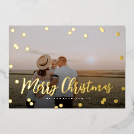 Confetti Dots Script Full Foto Folien Feiertagskarte