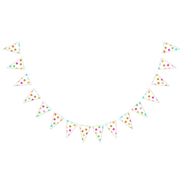 Confetti Dots Triangle Party Bunt Banner (Alle)