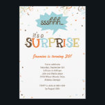Confetti-Dusche Überraschung Party Einladung<br><div class="desc">Diese Einladung von Confetti Dusche wird Ihre Gäste in die Stimmung für ein Überraschungsfest bringen.</div>