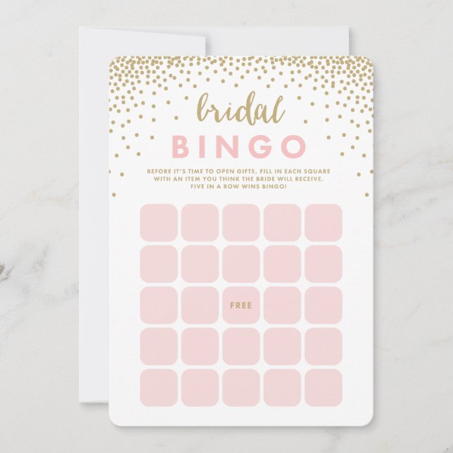 Confetti Duwer | Bridal Bingo Cards Einladung (Vorderseite)