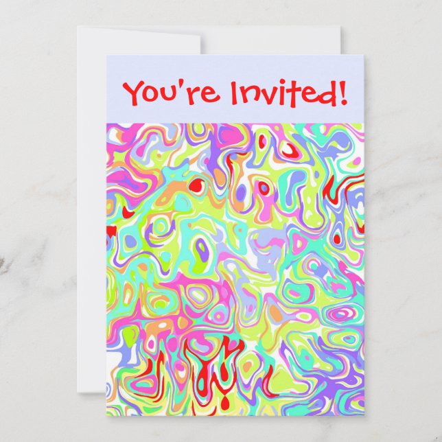 Confetti-Einladungen für benutzerdefinierte Vorlag Einladung (Vorderseite)