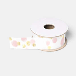 Confetti Elegante Rosa Ripsband