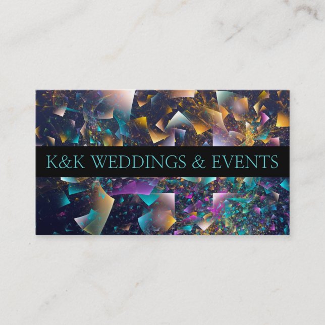 Confetti Event Party Planer Hochzeiten Business Visitenkarte (Vorderseite)