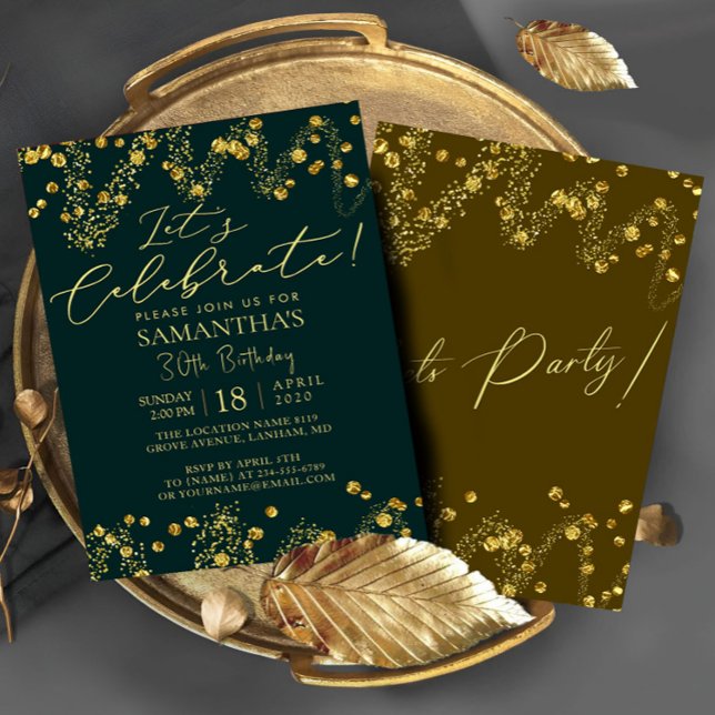 Confetti Fête Anniversaire Fête Invitation (Créateur téléchargé)