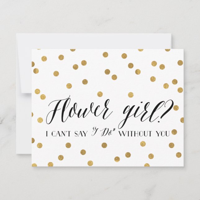 Confetti Flower Girl | Bridesmaid Einladung (Vorderseite)