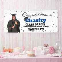 Confetti Foto Abschluss Banner