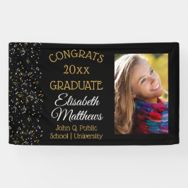 Confetti Foto Glückwunsch Graduate Name | Schule Banner