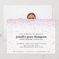 Confetti Foto Graduation Party in Rosa und Weiß
