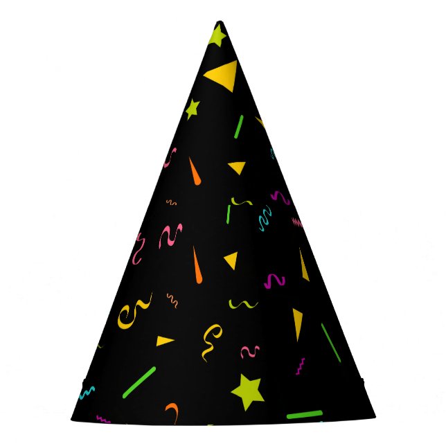 Confetti Gemustert Paper Party Hat Partyhütchen (Vorderseite)