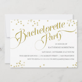 Confetti Glitzer Junggeselinnen-Abschied Invite, G Einladung