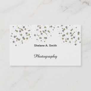 Confetti Gold Blush Moderne Punkte Visitenkarte
