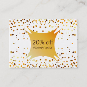 Confetti Gold Coupon réduction Certificat cadeau