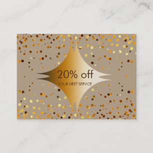 Confetti Gold Coupon réduction Certificat cadeau