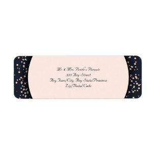 Confetti Gold Elegante Moderne Hochzeit Einladung