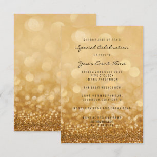 Confetti Gold Glam Glitzer Silber Minimaler formal Einladung