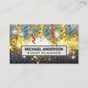 Confetti Gold Sparkle Shine Visitenkarte