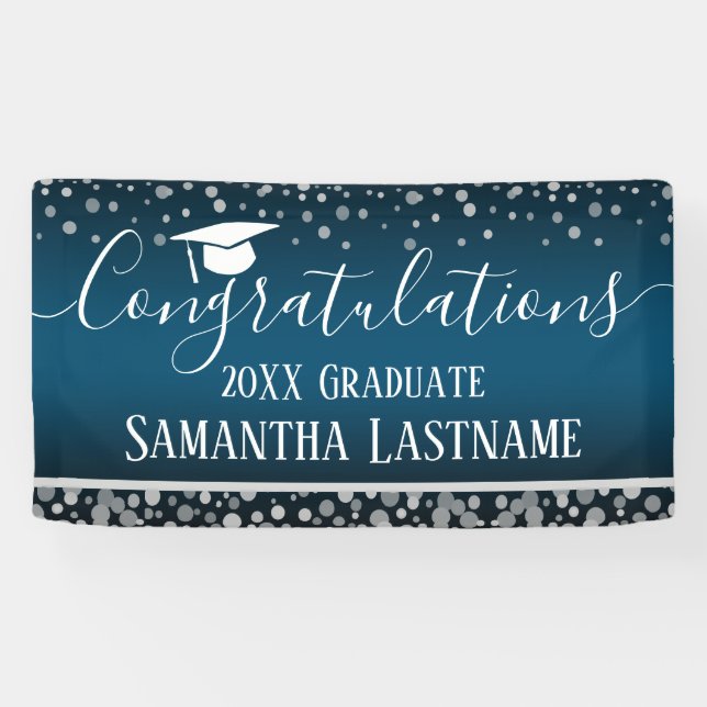 Confetti Graduation Party Budget Banner (Horizontal)