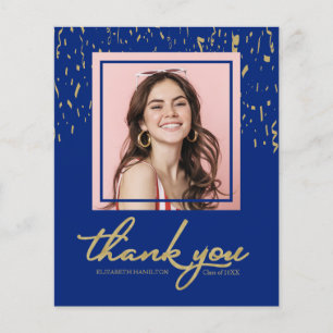 Confetti Graduation Photo Budget Carte de remercie