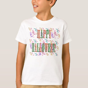 Confetti & Halloween Festival Text Kids T - Shirt